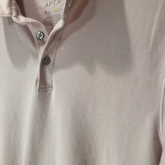 Men’s pale pink polo - Picture 3 of 4